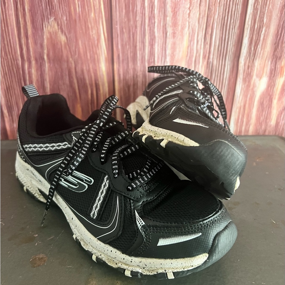 Skechers Black and White Trail Shoes